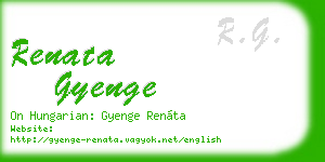 renata gyenge business card