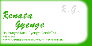 renata gyenge business card